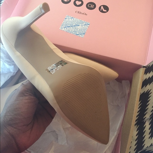 Nude Stiletto Suede Pump - Picture 2 of 3